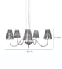 Albany Silver Glass Shaded Chandelier