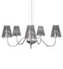 Albany Silver Glass Shaded Chandelier