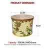 Yellow & Beige Floral Printed Metal Airtight Containers Set Of 3