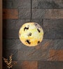 Yellow & Black Marble Pattern 8 Inch Glass Globe Pendant Light
