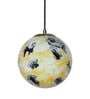 Yellow & Black Marble Pattern 8 Inch Glass Globe Pendant Light