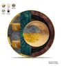 Yellow & Gold Abstract Round Wall Art 15 Inch