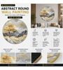 Yellow & Gold Abstract Round Wall Art 15 Inch