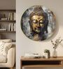 Yellow & Gold Buddha Round Wall Art 15 Inch