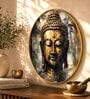 Yellow & Gold Buddha Round Wall Art 15 Inch