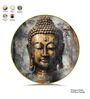 Yellow & Gold Buddha Round Wall Art 15 Inch