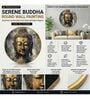 Yellow & Gold Buddha Round Wall Art 15 Inch