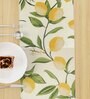 Floral (72x13) Yellow & White Cotton Table Runner