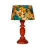 Poulsen Yellow & Green Fabric Shade Night Lamp With Wood Base