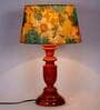 Poulsen Yellow & Green Fabric Shade Night Lamp With Wood Base