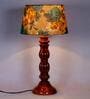 Marsden Yellow & Green Fabric Shade Night Lamp With Wood Base