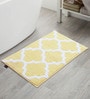 Yellow Traditional Polyester 80x50 Inches AntiSkid Bath Mat