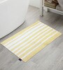 Yellow Traditional Polyester 80x50 Inches AntiSkid Bath Mat