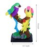 Yellow & Purple Colorful Parrot Polyresin Figurine