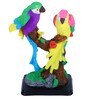 Yellow & Purple Colorful Parrot Polyresin Figurine