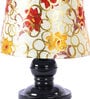 Multicolor Shade Table Lamp With Metal Base