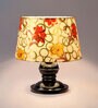 Multicolor Shade Table Lamp With Metal Base