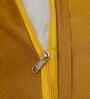 Yellow Velvet Striped 16X16 Inches Cushion Covers (Pack of 2)