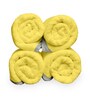 Yellow Cotton Solid 500 GSM 4 Pcs Hand Towels