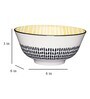 Morrocon Style 300ml Yellow & White Stoneware Dinner Bowl