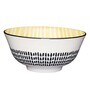 Morrocon Style 300ml Yellow & White Stoneware Dinner Bowl