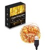 Yellow 10 Meters 100-LED Fairy Copper Waterproof USB Operated String Lights