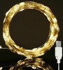 Yellow 10 Meters 100-LED Fairy Copper Waterproof USB Operated String Lights