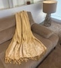Meadow Golden Yellow 100% Cotton 50x90 Inches Sofa Throw