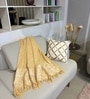 Meadow Golden Yellow 100% Cotton 50x90 Inches Sofa Throw