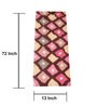 Floral Diamonds (72x13) Brown & Maroon Cotton Table Runner