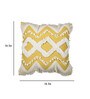 Yellow Woven Cotton 16 x 16 Inches Cushion Cover