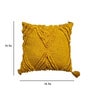 Yellow Woven Geometric Cotton 16 x 16 Inches Cushion Cover