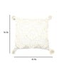 White Woven Cotton 16 x 16 Inches Cushion Cover