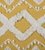 Yellow Woven Cotton 16 x 16 Inches Cushion Cover