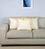 Yellow 100% Cotton Solid 16x16 inches Cushion Covers (Set of 3)