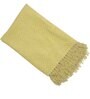 Yellow 100% Cotton Solid 70x51 Inches Sofa Throw