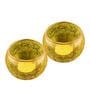 Yellow Glass Fizz Votive & Tea Light Holders (Pack Of 2)