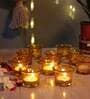 Euphoria Yellow Glass Table Tea Light Holders & Votives (Pack Of 10)