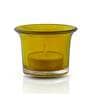 Euphoria Yellow Glass Table Tea Light Holders & Votives (Pack Of 10)