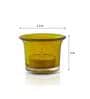 Euphoria Yellow Glass Table Tea Light Holders & Votives (Pack Of 10)