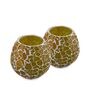 Yellow Glass Flinchum Table Tea Light Holders & Votives (Pack Of 2)