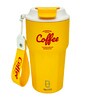 Yellow 420ml Stainless Steel Double Vacuum Insulated Leak Proof Coffee Tumbler with Lid