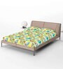Multicolor Abstract 144 TC Cotton Fitted Double Bedsheet with 2 Pillow Covers