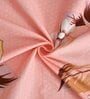 Peach Floral Queen Bedsheet with 2 Pillow Covers