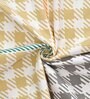 Yellow Abstract 220 TC Microfibre King Size Fitted Bedsheet With 2 Pillow Covers