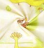 Yellow Giraffe Theme 240 TC Cotton Queen Sized Kids Bed Sheet with 2 Pillow Covers