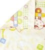 Yellow Giraffe Theme 240 TC Cotton Queen Sized Kids Bed Sheet with 2 Pillow Covers
