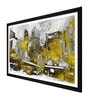 Yellow Abstract Building Canvas Art Print
