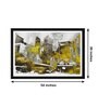 Yellow Abstract Building Canvas Art Print