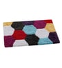 Multicolor Geometric Cotton 24x16 Inches AntiSkid Door Mat (1Pc)
